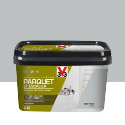 Peinture sol, parquet escalier Décolab V33, gris perle satiné, 2.5L
