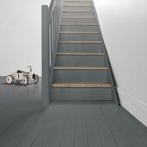 Peinture sol, parquet escalier Décolab V33, gris factory satiné, 2.5L