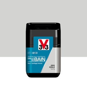 Testeur Peinture Salle De Bains Toute Surface Décolab® V33 Gris Perle Satiné 0.0