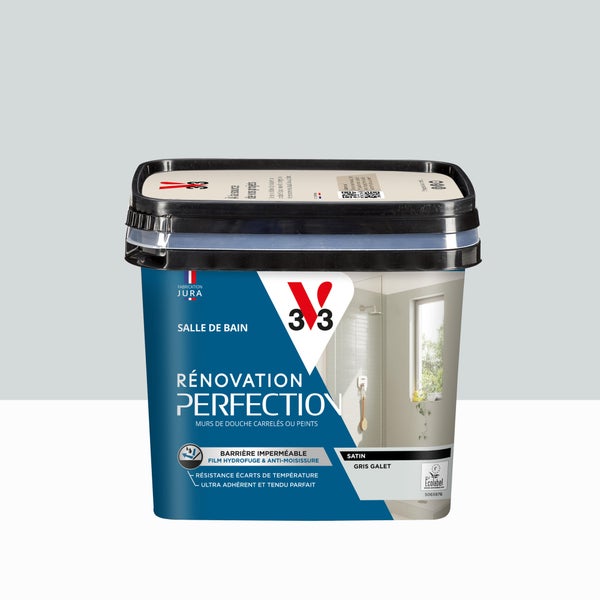 Peinture Salle De Bains Carrelage Et Meuble Décolab® V33 Gris Galet Satiné 0.75L