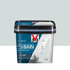 Peinture Salle De Bains Carrelage Et Meuble Décolab® V33 Gris Galet Satiné 0.75L