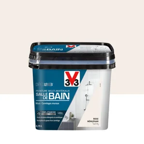 Peinture Salle De Bain Carrelage Meuble Décolab V33 Rose Nénuphar Satiné 0.75L