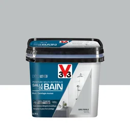 Peinture Salle De Bains Carrelage Et Meuble Décolab V33 Gris Perle Satiné 0.75 L