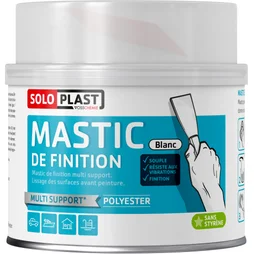 Mastic Blanc De Finition Polyester Soloplast, 435 G