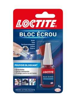 Colle d'assemblage loctite bloc ecrou gel flacon 5g
