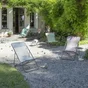 Transat de jardin LAFUMA MOBILIER Batyline en acier gris / argent