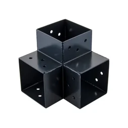 Connecteur 3D Angle 90° Pour Poteau Bois, H.9 X P.9 Cm