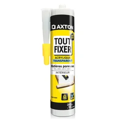 Colle mastic Tout Fixer au mur, AXTON, 310 ml transparent