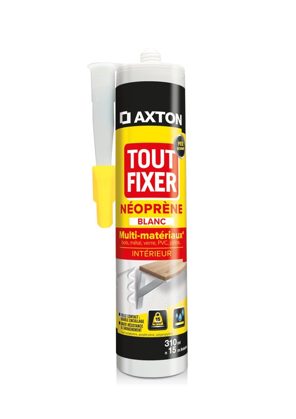 Colle néoprène mastic Tout Fixer, AXTON, 310 ml