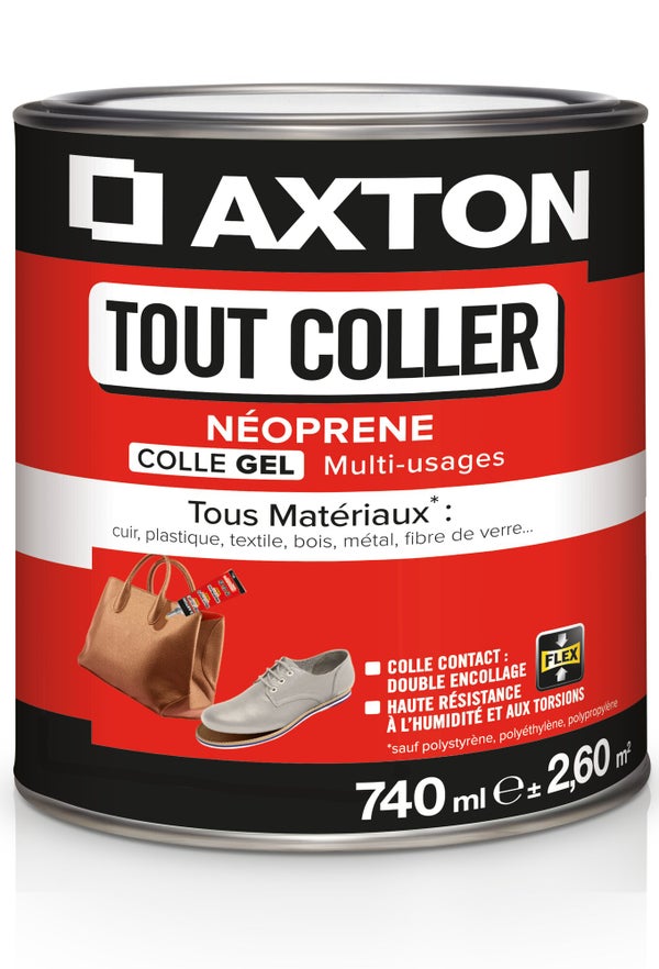 Colle Néoprène Gel Tout Coller Axton, 740 Ml