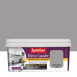 Peinture cuisine Rénov'cuisine SYNTILOR gris seigle satiné 2 l