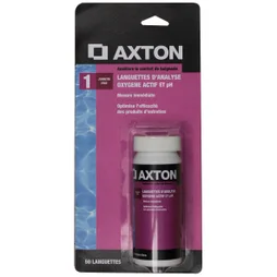 50 languettes d'analyse d'oxygène actif pour piscine AXTON
