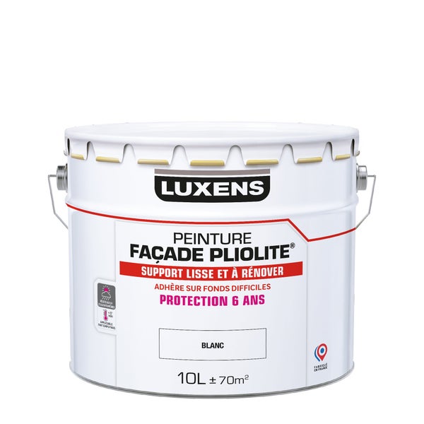 Peinture Façade Pliolite Luxens, Blanc, 10 L