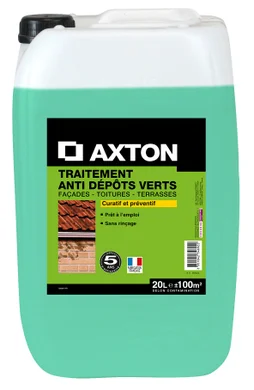 Traitement anti-dépots verts façade, AXTON, 20L