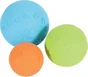 Jouet chien caoutchouc balle 9.5cm couleur