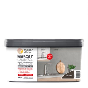 Enduit Masqu'Carrelage Et Mur Maison Deco, Béton, 4 Kg