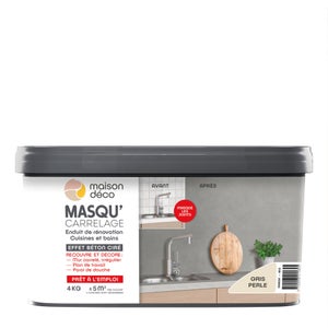 Enduit Masqu'Carrelage Et Mur Maison Deco, Gris Perle, 4 Kg