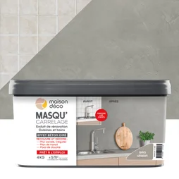 Enduit Masqu'Carrelage Et Mur Maison Deco, Gris Urbain, 4 Kg