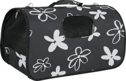Panier transport chien / chat flower l noir