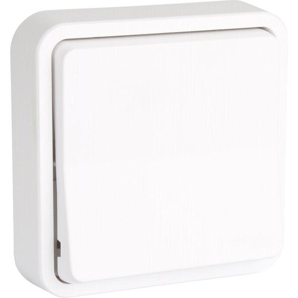Interrupteur va-et-vient étanche encastré complet Mureva Styl, SCHNEIDER ELECTRIC, blanc