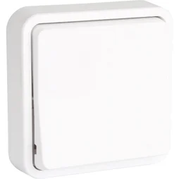 Interrupteur va-et-vient étanche encastré complet Mureva Styl, SCHNEIDER ELECTRIC, blanc