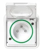 Prise avec terre étanche complet Mureva Styl, SCHNEIDER ELECTRIC, blanc