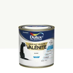 Peinture laque boiserie Valénite DULUX VALENTINE blanc mat 0.5 l