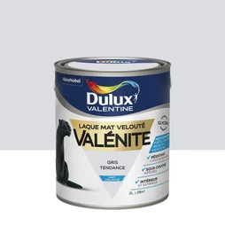 Peinture laque boiserie Valénite DULUX VALENTINE gris tendance mat 2 l