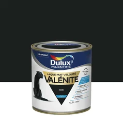 Peinture laque boiserie Valénite DULUX VALENTINE noir mat 0.5 l