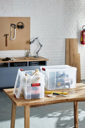 Boîte Sundis plastique transparent L.39 X P.50 X H.20 cm