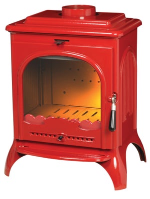 Poêle à bûche INVICTA Séville 2 rouge, 7 kW