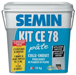 Enduit Pour Joint En Pâte Ce78 Kit Semin, 15 Kg