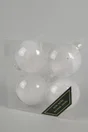 Boite de 4 boules décoratives de Noël Plume