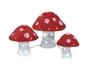 Lot de 3 champignons lumineux de Noël 72 LED blanc froid