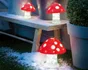 Lot de 3 champignons lumineux de Noël 72 LED blanc froid