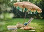 Parasol Pied Central Sable Rond, L.200 X L.200 Cm