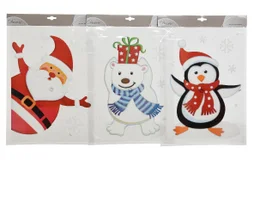 Déco Noël fenêtre figurine variante ours/pingoin/père Noël h40cm