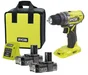 Perceuse Sans Fil Ryobi, 18 V 2 Ah, 2 Batteries One+ R18Dd2-220S