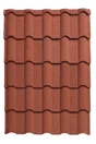 Plaque De Toiture Easy Tuile Acier Galvanisé Rouge L.0.84 X L.1.15M Gallea