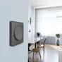 Plaque simple Odace Touch SCHNEIDER ELECTRIC, aluminium brossé liseré anthracite