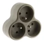 Triplite Filaire, 3 Prises Taupe Inotech