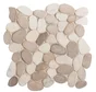 Galets Sol Et Mur River Mix Blanc Beige 30.5 X 30.5 Cm
