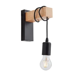 Applique 1x E27 max 40W, industriel métal noir EGLO Townshend
