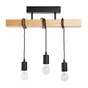 Plafonnier Industriel E27 Townshend Bois Noir, 3 X 60 W Eglo