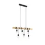 Suspension 6xE27 max 60W métal hètre EGLO Townshend