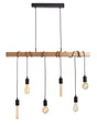 Suspension 6xE27 max 60W métal hètre EGLO Townshend