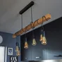 Suspension 6xE27 max 60W métal hètre EGLO Townshend