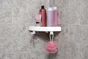 Etagère de bain / douche d'angle, blanche, Snap up shelf