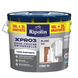 Sous-Couche Universelle Xpro3 Ripolin, 12 L, Blanc