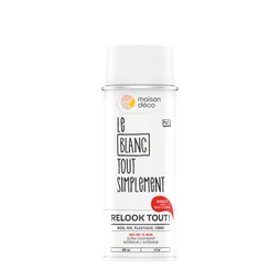Peinture aérosol relook tout MAISON DECO blanc mat 0.400 L